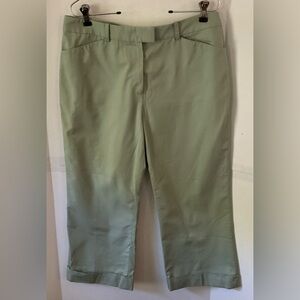 Loro piana brooks brothers silk cotton blend pants size 10 22”inseam green